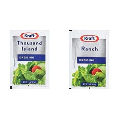 Thousand Island & Ranch Salad Dressing Single Serve Packets, 1.5 oz, 60 Count
