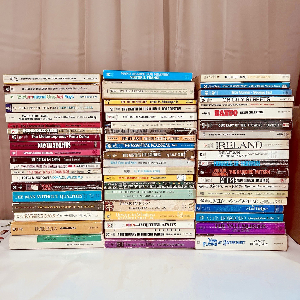 HUGE Book Lot of 60 Vintage Mixed Paperback Books