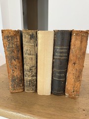 Rare Antique Harper’s New Monthly Magazine Bound Volumes (5 Books) –19th Century