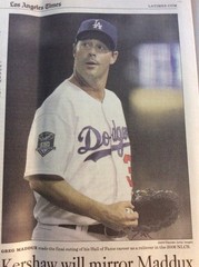 LA TIMES PLAYOFFS OCTOBER 7 2025 DODGERS CLAYTON KERSHAW PHILLIES TREA TURNER