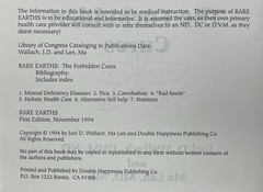 MEDICINE: Rare Earths: The Forbidden Cures by Joel Wallach & Ma Lan – 1994 PB