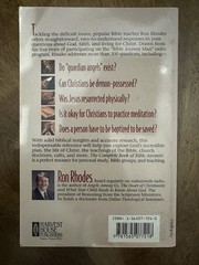 Complete Book of Bible Answers : Answering the Tough Questions by Ron Rhodes