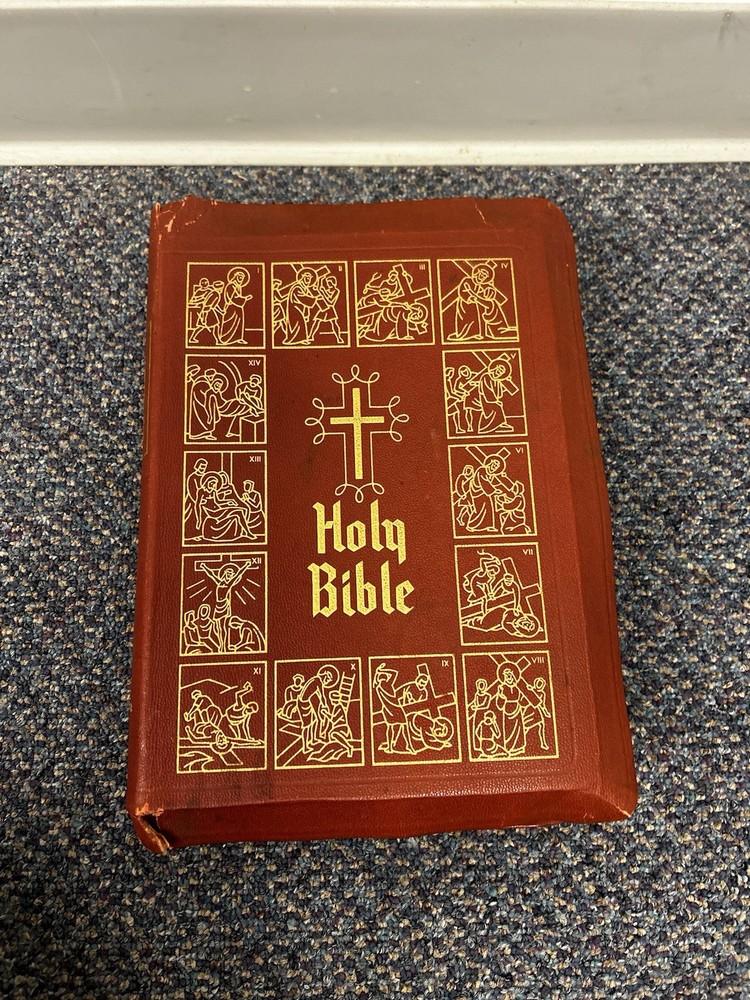 Catholic Home Edition HOLY BIBLE 1950 Red Letter Illustrated John P. O’Connell