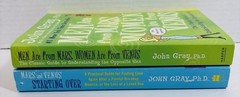 2 Books Men from Mars Women Venus John Gray Starting Over Guide Opposite Sex SC