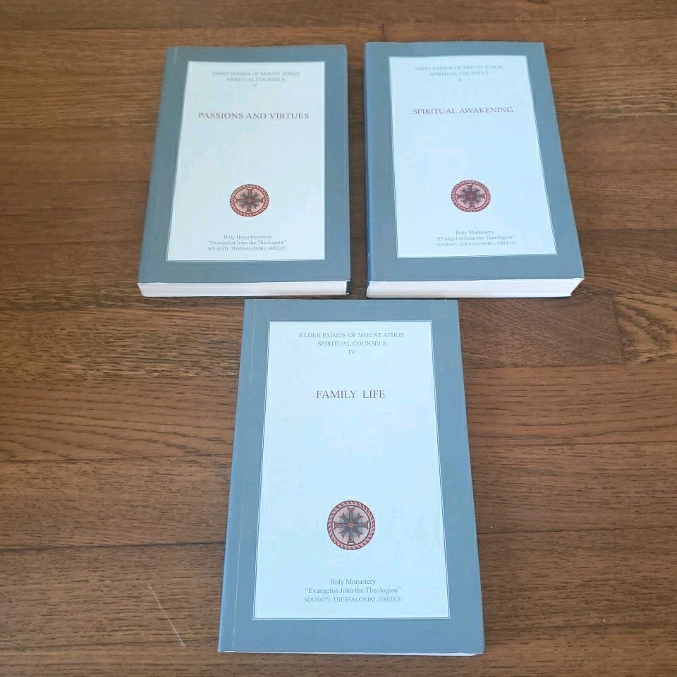Spiritual Counsels of the Elder Paisios of Mount Athos Greek Orthodox 3 Books