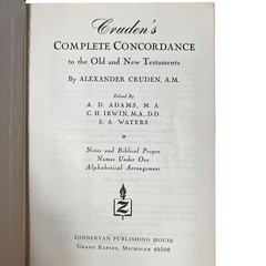1965 Cruden’s Complete Concordance Hardcover Book Bible Old New Testament