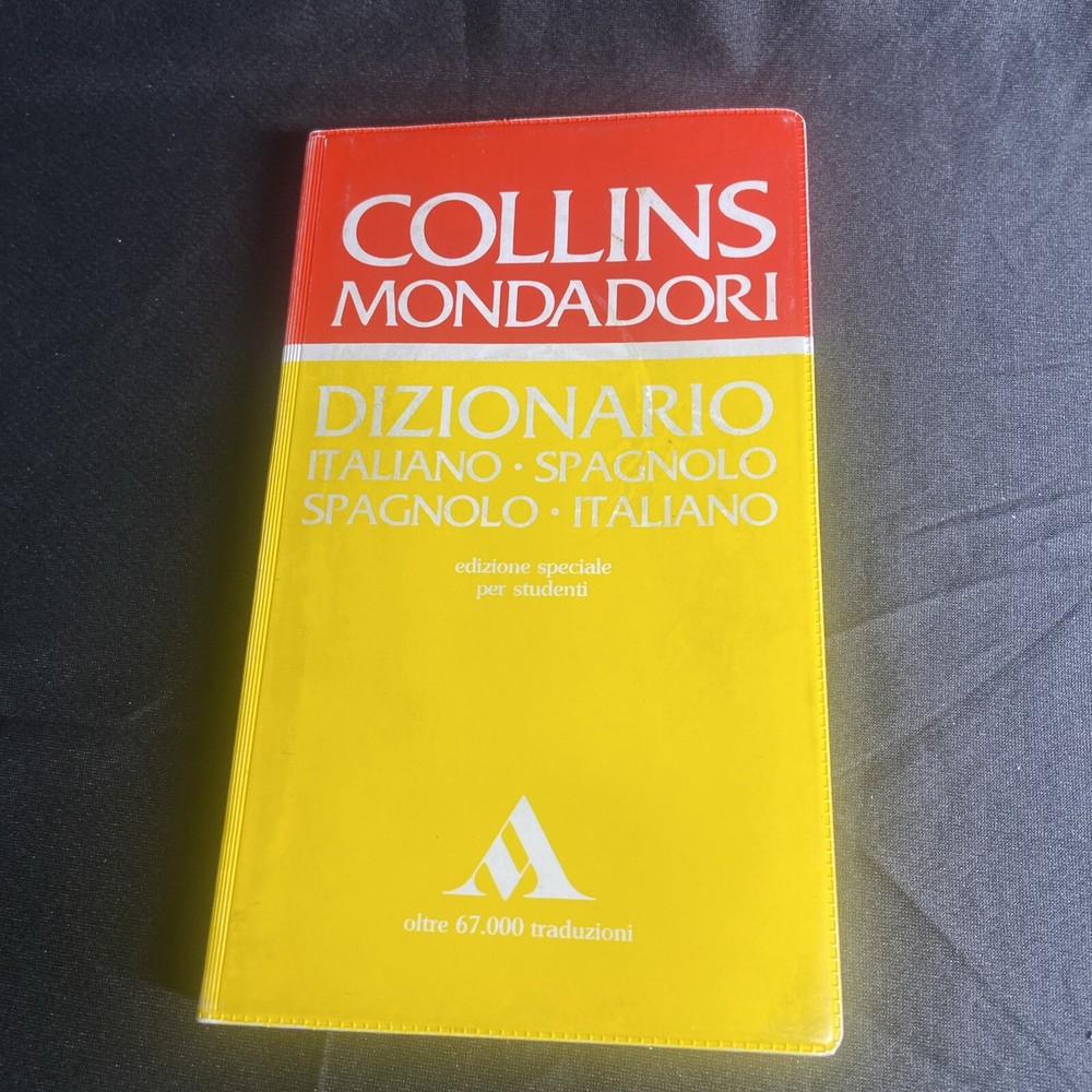 Collins Mondadori Italian Dictionary Paperback Water Resistant Cover Travel