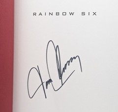 SIGNED Tom Clancy Rainbow Six (1998) & Shadow Warriors (2002) First printings