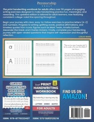 The Print Handwriting Workbook for Adults: Improve your Penmanship and Writing S
