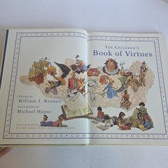 Children’s Book of Virtues by William J. Bennett Fables Folktales 1995 1st Ed HC