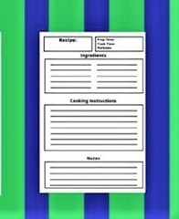 Blank Cookbook Recipe Book Variety to Choose From 9″ H x 6″ W 102 Pages