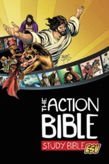 The Action Bible Study Bible ESV (Hardcover) – Hardcover By Cook, David C – GOOD