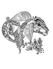 the Horses Coloring Book the best horse book 108 Pages 8.5 x 11 for All Ages