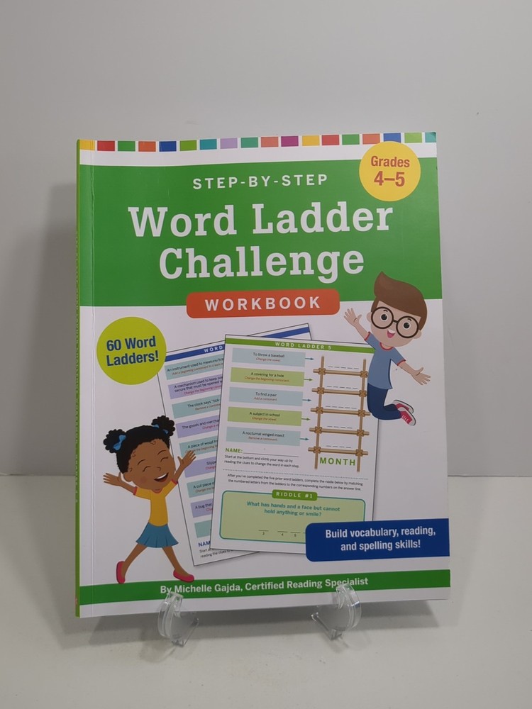 Step-By-Step Word Ladder Challenge Workbook Grades 4-5 Michelle Gajda Pre-owned