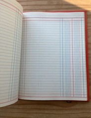 Central 2 Columns 9 1/4” * 7 1/4” Hardcover Bond Paper
