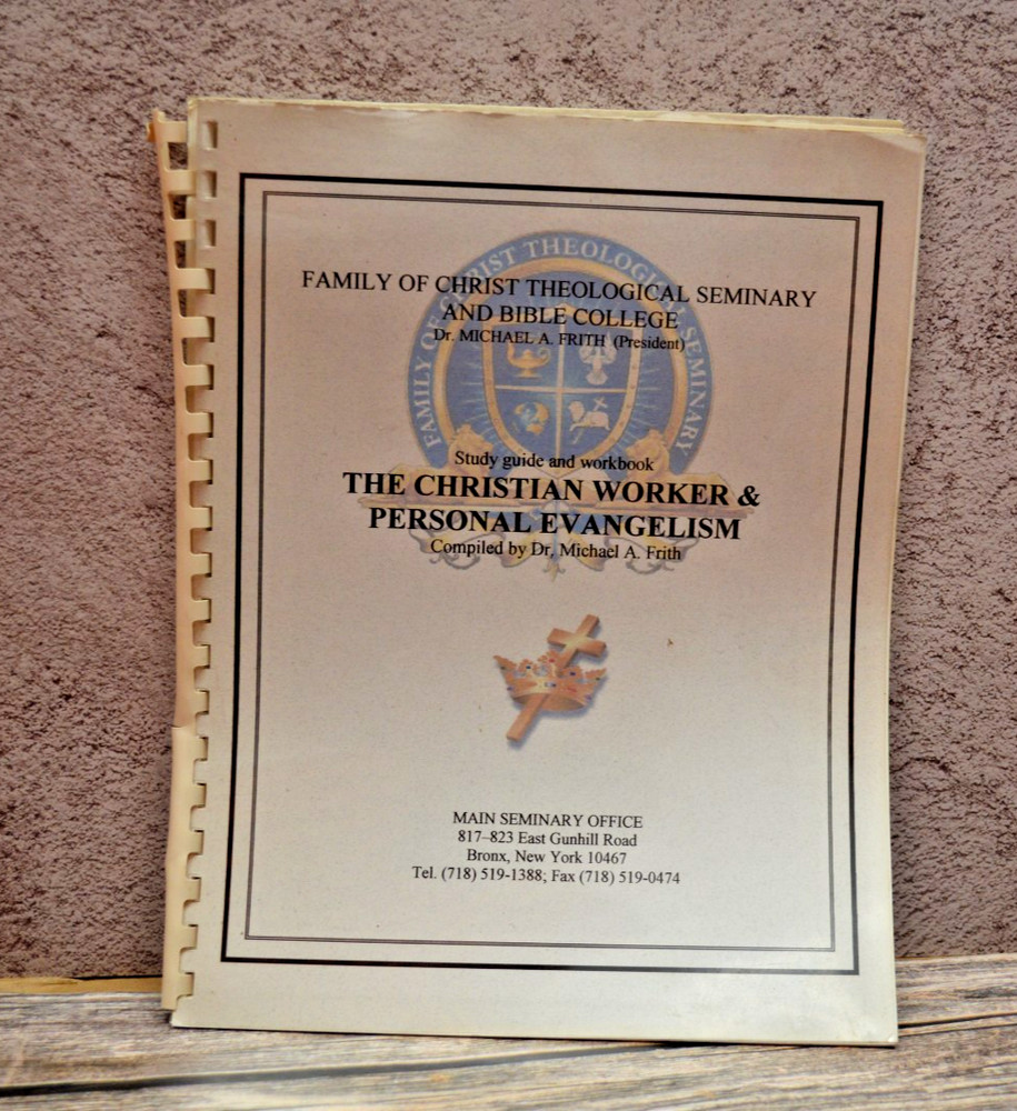 The Christian Worker & Personal Evangelism Study Guide Workbook Frith🟦