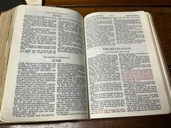 KJV Holy Bible References Red Letter Brown Genuine Leather 1970 Nelson