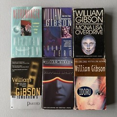 6 William Gibson book lot PB Cyberpunk Neuromancer, Count Zero, Idoru, Mona Lisa