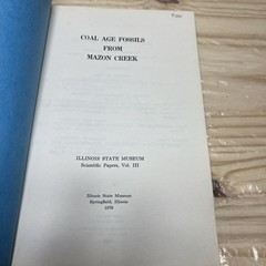 Coal Age Fossils From Mazon Creek Scientific Papers Vol III 1979 Illinois