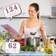 Recipe Book to Write in Your Own Recipes with 62 Blank Pages (Purple)