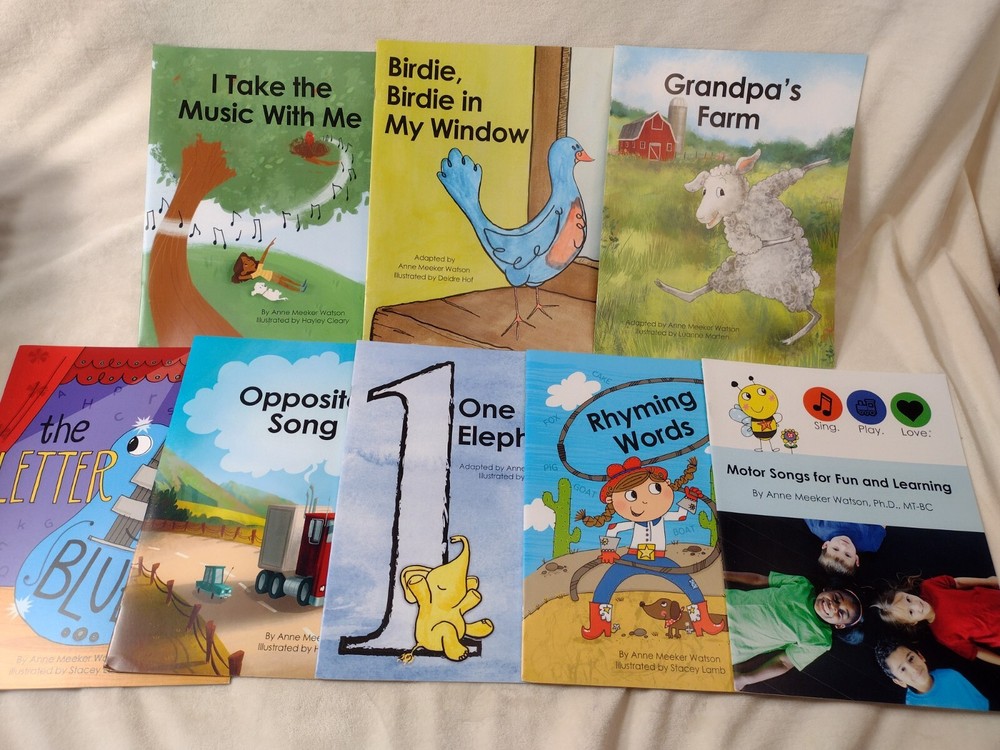 SingPlayLove Preschool Learning Books One & Two Year Old Homeschooling Set of 8