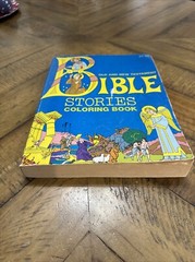Old & New Testament Bible Stories Coloring Book 1981 Over 400 Pages