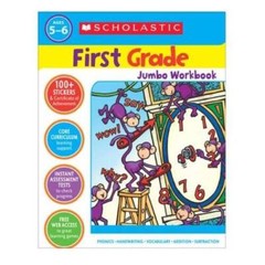 Scholastic First Grade Jumbo Workbook Ages 5-6 – Paperback – VERY GOOD