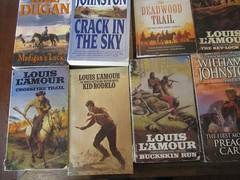 Old Western Paperback Books Lot of 27 Lamour Compton Johnstone etc Some Vintage