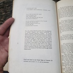 1941 HOLY BIBLE „The Good Samaritan” Illuminated King James Version Red Letter