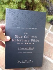 NIV Single Column Ref Wide Margin Personal Bible -$229.99 Retail Blue Goatskin