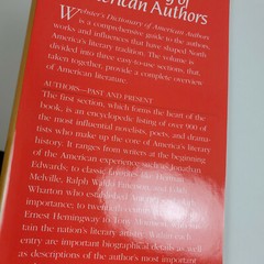 Webster’s Dictionary of American Authors HB 528 pages 2500+ entries