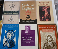 Lot of 14 CATHOLIC BOOKS PB SAINTS Priests MARIAN Mystics DIVINE MERCY Homilies