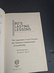 Bo’s Lasting Lessons Bo Schembechler & John U. Bacon (2008, 1st Trade Ed) VG-