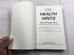 365 Health Hints Don R. Powell 1991 First Fireside Edition Wellness Simon &