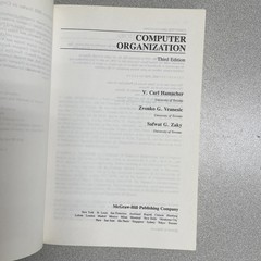 COMPUTER ORGANIZATION 3rd Intl Ed 1990 Hamacher Vranesic Zaky TPB VERY GOOD