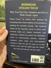 Workbook: Stolen Focus by Johann Hari: Why You Cant Pay Attention and How to…