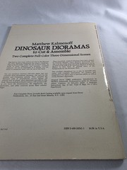 Dinosaur Dioramas to Cut and Assemble by Matthew Kalmenoff (1983, Paperback)