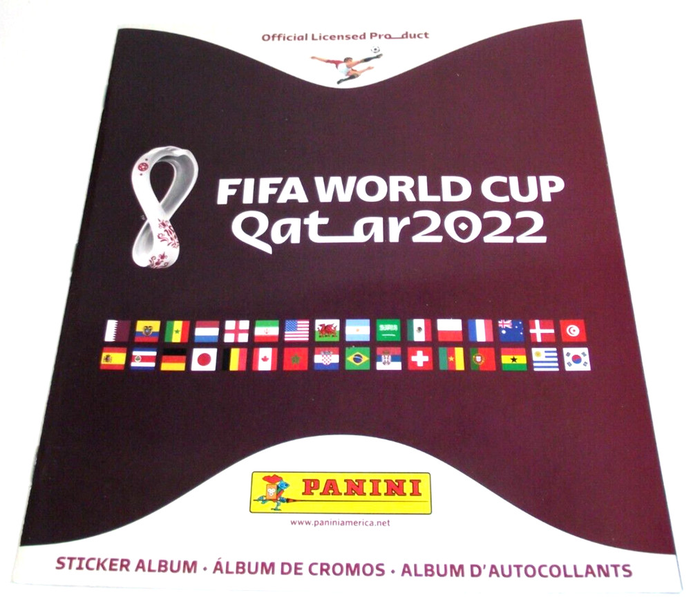 2 – 2022 Fifa World Cup Qatar Sticker Panini Softcover Albums w/10 Sticker Sheet