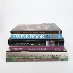 Wine Lover Book Lot World Atlas Wine Country Cooking California German 7 Books
