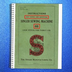 SINGER 66 TIMING & ADJUSTING MANUAL – WIRE-LOCK BIND – TOUGH JACKET – FULL COLOR