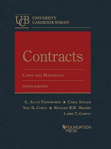 Contracts, Cases and – Hardcover, by Farnsworth E.; Sanger – Acceptable