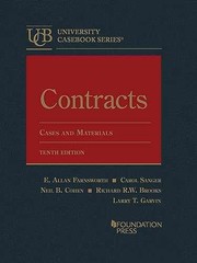 Contracts, Cases and – Hardcover, by Farnsworth E.; Sanger – Acceptable