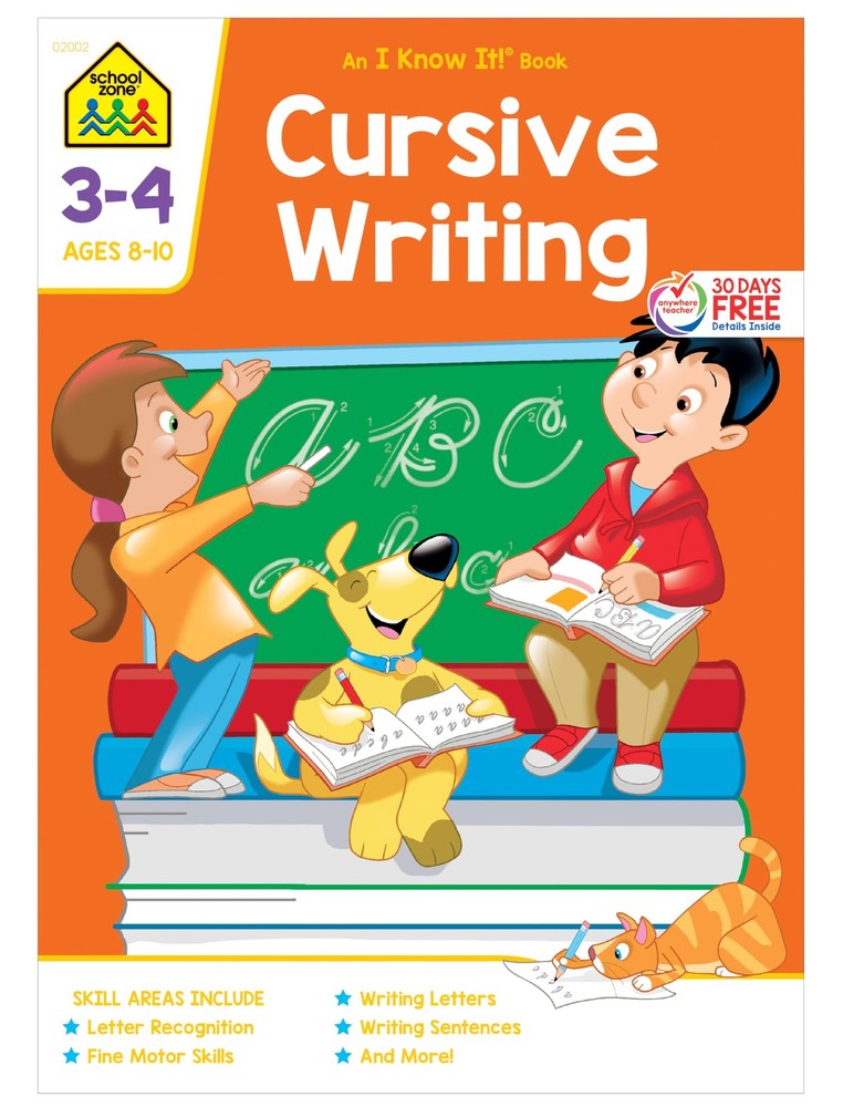 School Zone Cursive Writing Workbook: 32 Pages,