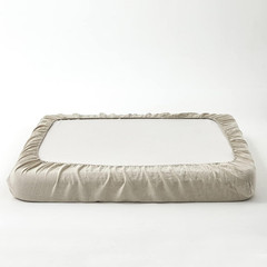 100% Linen Fitted Sheet King, 14 Inch Deep Pocket Mattress