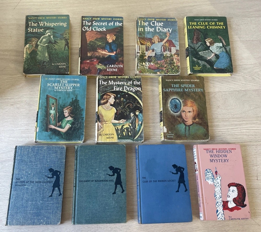 VTG Lot of 11 Nancy Drew Mystery Matte Cover HC Books Carolyn Keene 1930s-1960s