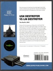 USN Destroyer vs IJN Destroyer: The Pacific 1943, Osprey Duel Series No. 48
