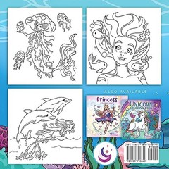 Mermaid Coloring Book: For Kids Ages 4-8, 9-12 (Young Dreamers Press Kids