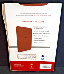Super Giant Print Bible NKJV Imitation Leather Largest Print 16 point! VGC