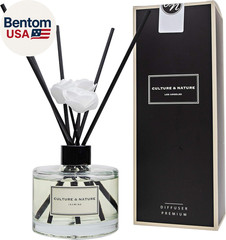 Reed Diffuser Set 6.7Oz (200Ml) Jasmine Scented Diffuser with Sticks Home Fragra