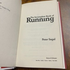 Incomplete Book of Running by Peter Sagal (2018, Hardcover)